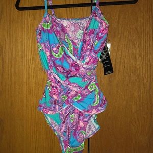 Bright and beautiful 1 piece bathing suit